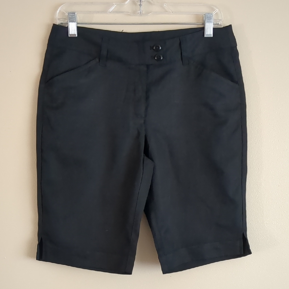 15" Across The Waist Callaway Solid Black Golf Shorts